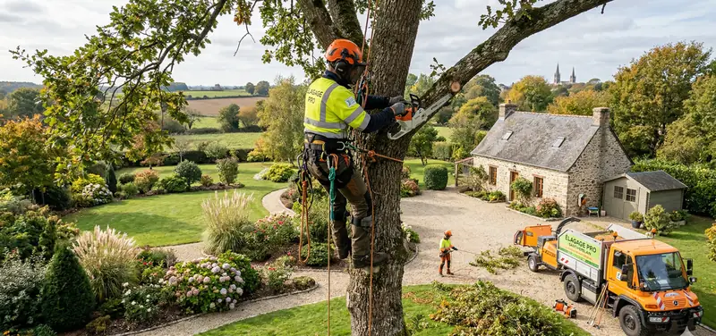 Prix d'un élagage en 2026 : tarifs par taille d'arbre à Brest et dans le Finistère
